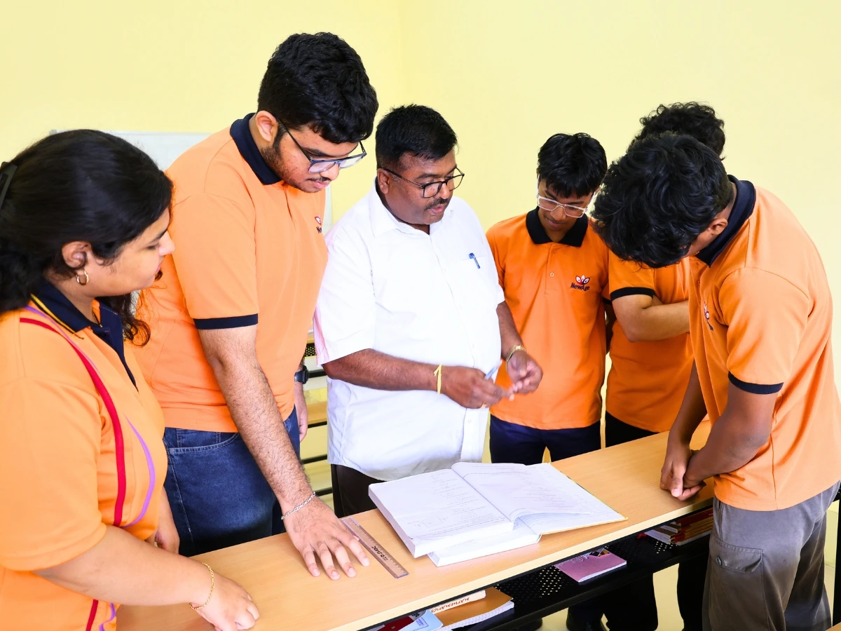 Student independently studying and reading course materials